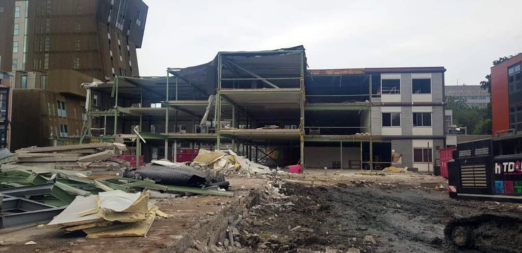 Hein Heun Sloopwerken B.V. - Demontage Hanzehogeschool Groningen