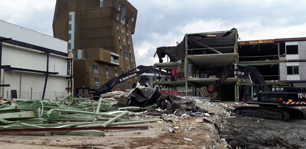 Hein Heun Sloopwerken B.V. - Demontage Hanzehogeschool Groningen