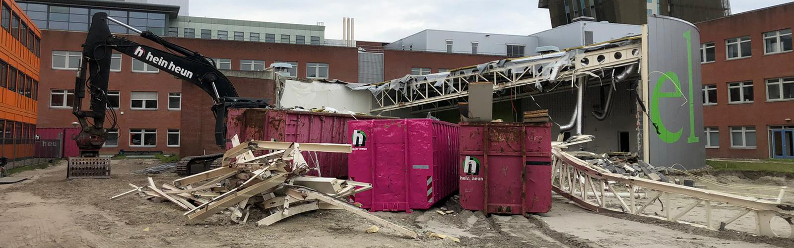 Hein Heun - Op vakkundige wijze slopen van bestaande gebouwen op de Zernike Campus in Groningen